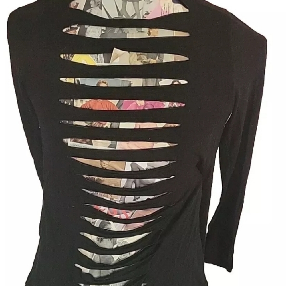 Bozzolo Ripped Back Cardigan Size Small - Picture 5 of 6